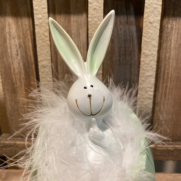 Easter Bunny Decor Set of 2, Bunnies Hatching In Easter Eggs Resin Decor - Picture 9 of 13